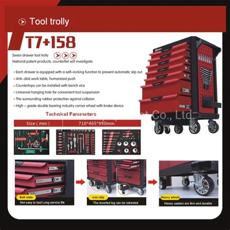 drawer garage tool box trolley cart workshop tool cabinet  wheels