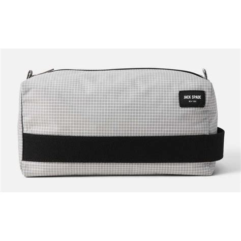 Jack Spade Men S Grey Packable Graph Check Toiletry Kit