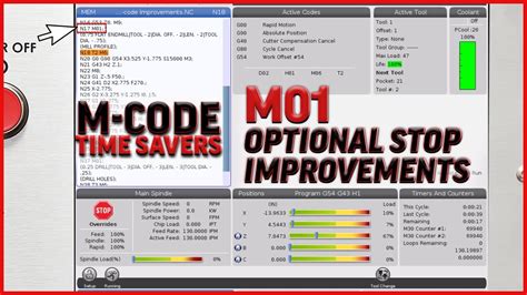 M Code Time Savers M01 Optional Stop Improvements Haas Automation