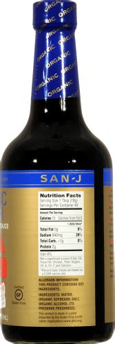 San J Organic Tamari Soy Sauce 20 Fl Oz Smiths Food And Drug