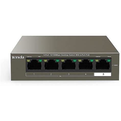 Tenda Poe Switch Ethernet Ports Mbps Tef P W Aves