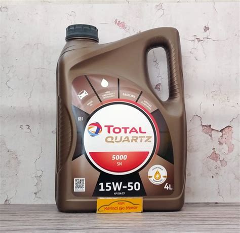 Jual OLI TOTAL QUARTZ 5000 SN 15W 50 4L OLI TOTAL QUARTZ 5000 15W50