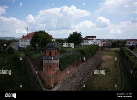 Dubno Ukraine June 7 2021 Aerial View On Dubno Castle From Drone