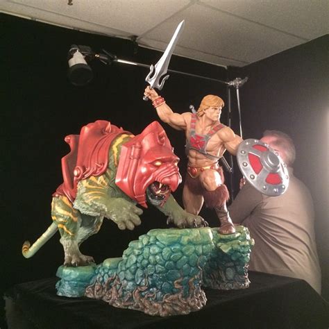 Pcs He Man And Battle Cat Prepping For Photo Shoot The Toyark News