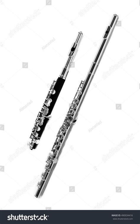 Flute Piccolo Big Flute Instrument Isolated Stock Photo 490034416 | Shutterstock