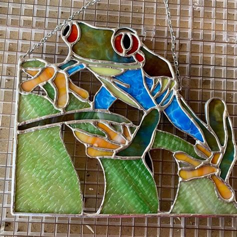 Stained Glass Tree Frog Pattern Etsy