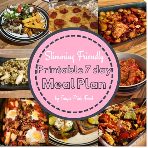 Day Slimming Friendly Meal Plan Shopping Lists For Aldi Asda