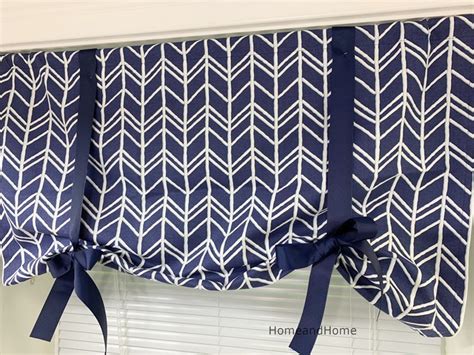Blue Tie Up Curtain Boho Tie Up Valance Kitchen Valance Custom Etsy