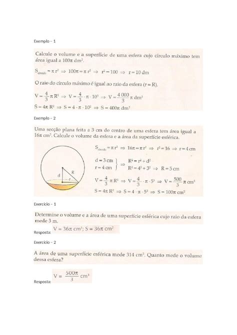 Docx Geometria Espacial Esferas Exercicios Dokumen Tips