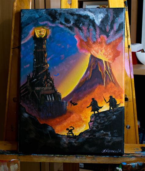 My First Lotr Acrylic Painting Rlordoftherings