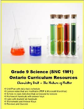 Snc W Chemistry Unit Part By Science And Math Resources Ontario