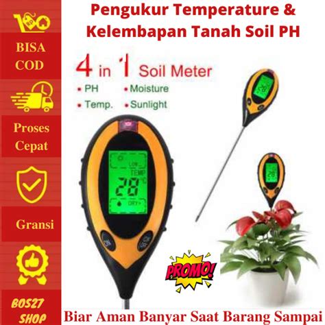 Murah Berkualitas Pengukur Temperature Kelembapan Tanah Soil Ph