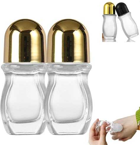 Glass Empty Roller Bottles With Plastic Roller Ball Deodorant Roll On