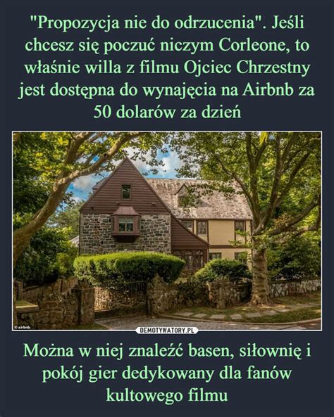 Propozycja nie do odrzucenia Jeśli chcesz się poczuć niczym Corleone