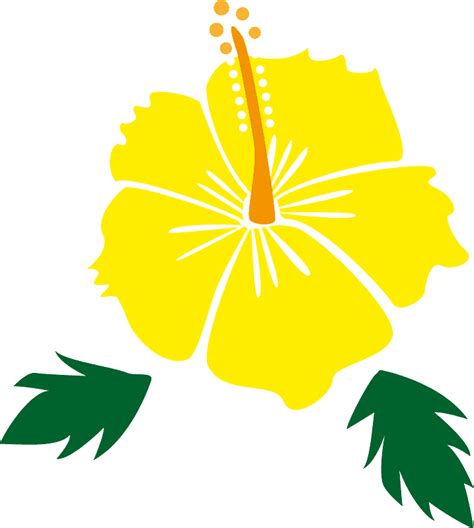 Yellow Hibiscus Clipart - ClipartLib