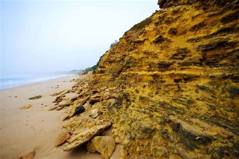 Rocks and cliff formation stock photo. Image of sand, sedimentary - 9630642