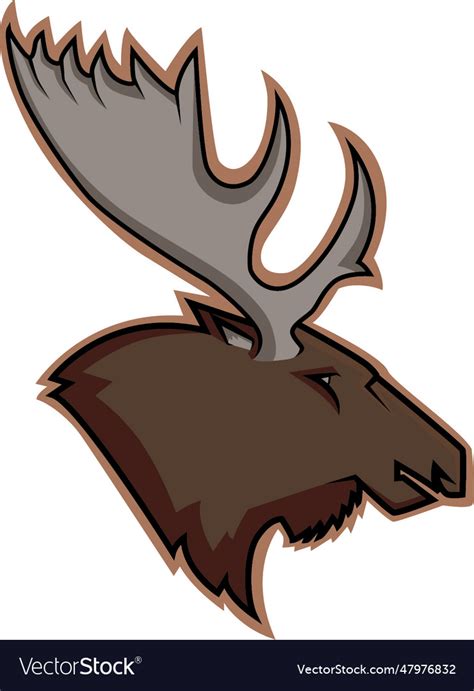 Moose Head Logo Royalty Free Vector Image Vectorstock