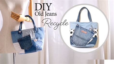 Diy Old Jeans Recycle Bag Sewing Tutorial Youtube