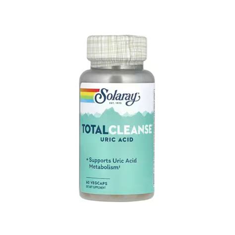 Total Cleanse Uric Acid, 60 Cáps - Solaray - Natura24.pt