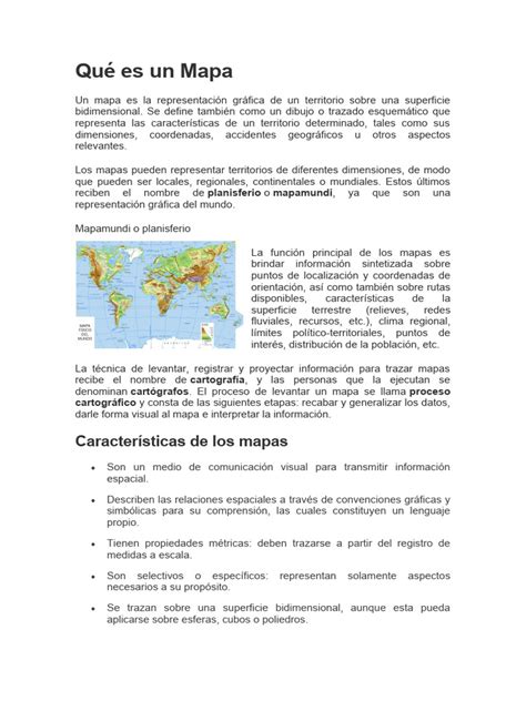 El Mapa Y Sus Elementos Pdf Mapa Terreno