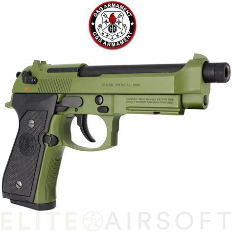 G G Pistolet Gpm Gbb Gaz Hunter Green Joules Elite Airsoft