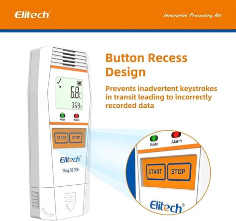 Elitech Tlog B H Digital Data Logger Bluetooth Temperature Humidity