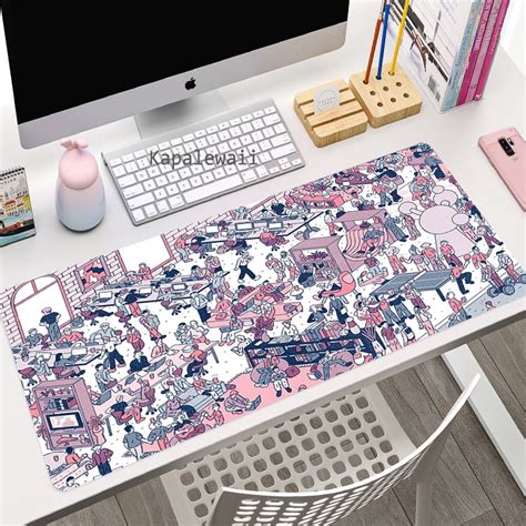 Anime Mousepad Cute Mausepad Pink Setup Gamer Accessories Office Carpet