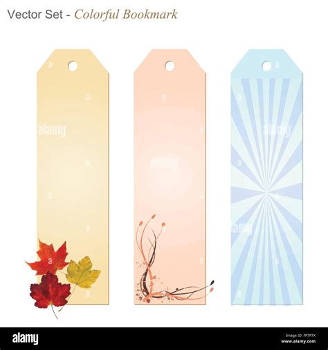 Image Of Various Colorful Bookmark Designs Isolated On A White