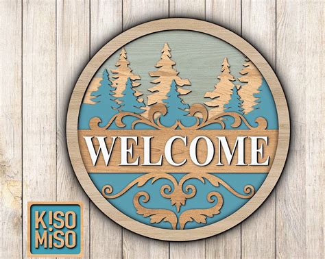 Door Sign Laser Cut Files Svg Dxf Home Decor Multi Layer Etsy