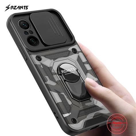 Rzants Funda De Camuflaje Para Xiaomi Poco F Carcasa Dura De Anillo A