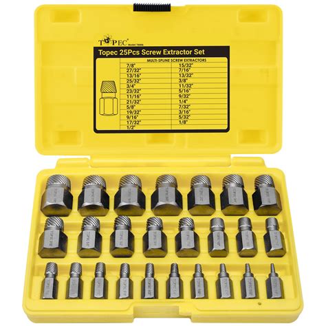 Stark Usa Multi Spline Screw Extractor Set Hex Head Bit 40 Off