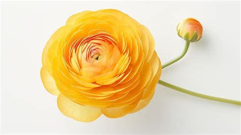 Premium Ai Image Photo Of Beautiful Ranunculus Flower Isolated On