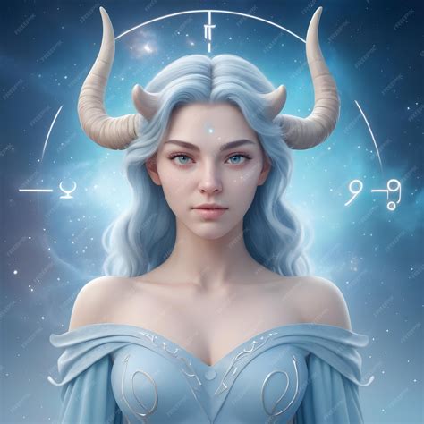 Premium Photo A Drawing Of A Taurus Woman Zodiac Sign Taurus