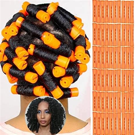 120 Pcs Perm Rods Set 6 Sizes Plastic Cold Wave Rods Heatless Perming