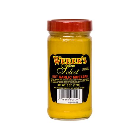 Webers Hot Garlic Mustard — National Mustard Museum