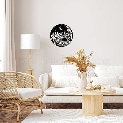 Wholesale Nbeads Yin Yang Metal Wall Art Decor Pandahall