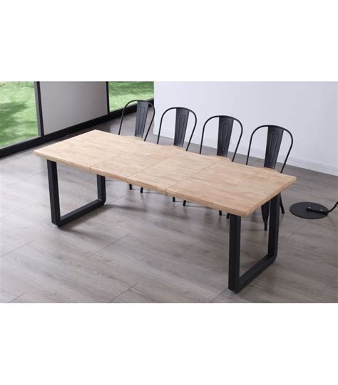 Mesa Comedor Extensible Roma Roble Nordish Negro Factormueble