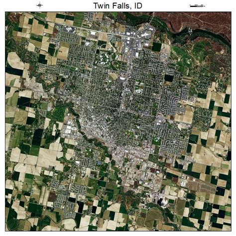 Aerial Photography Map of Twin Falls, ID Idaho