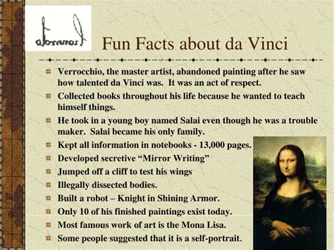 20 Excellent Leonardo Da Vinci Art Facts You Can Get It Without A Dime