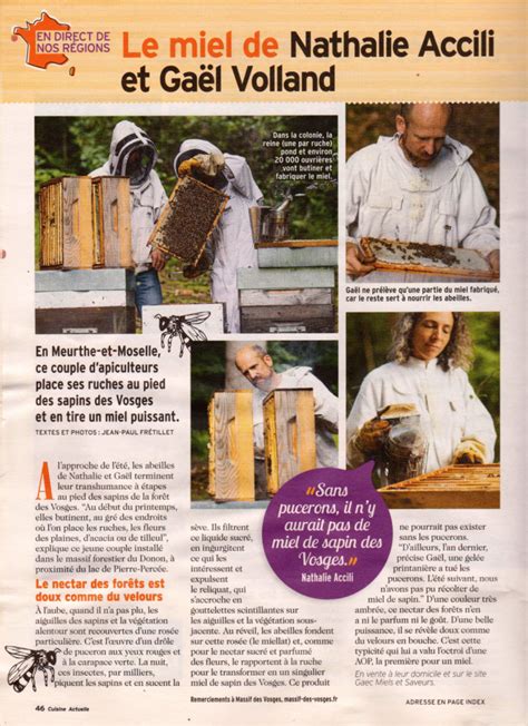 Interview Pour Cuisine Actuelle Miels Et Saveurs