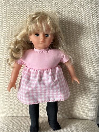 Lissi Blonde Doll 16 Rooted Hair Blue Sleep Eyes Velour Blue Coat EBay