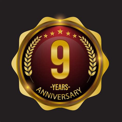 Premium Vector 9 Year Anniversary Vector Art Icons And Graphics