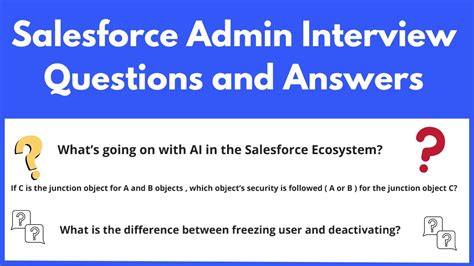 Salesforce Admin Interview Questions And Answers Youtube