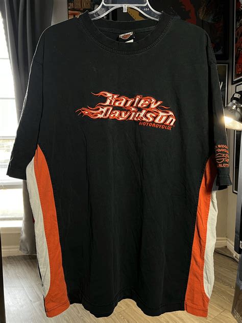 Vintage Y K Harley Davidson Black Widow Tee Gem