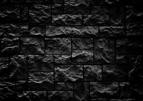 Modern Dark Brick Wall. Pattern of Decorative Stone Wall Background. Surface Black Wall Texture ...