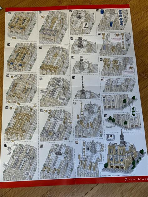 NBH_205 Notre Dame Cathedral Instructions : r/nanoblock