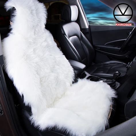 Covers 1 Piece Long Faux Fur Seat Cover Universal Artificial Plush Car