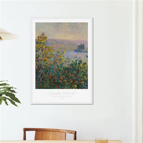 Claude Monet Flower Beds at Vétheuil 1881 Wall Art Famous Etsy