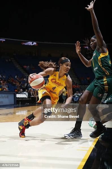 Skylar Diggins Of The Tulsa Shock Drives Against The Seattle Storm On