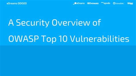 A Security Overview Of Owasps Top 10 Vulnerabilities Ppt